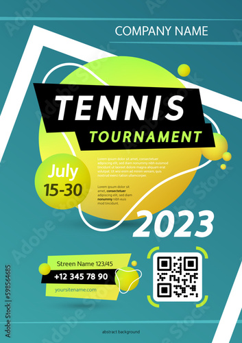 Tennis Tournament Poster Template