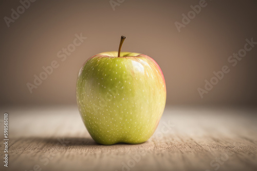 Red Apple on a Solid Background