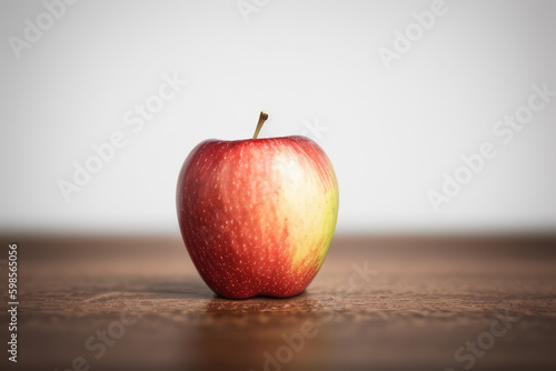 Red Apple on a Solid White Background