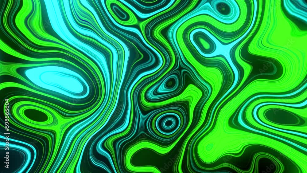 Video animation of a swirly green and turquoise abstract background. 4K 60 FPS seamless loop Video animation of a swirly green and turquoise abstract background. 4K 60 FPS seamless loop