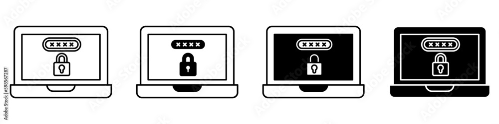 Protection icon vector . Password illustration sign collection. Cyber security symbol or logo. Protection icon vector . Password illustration sign collection. Cyber security symbol or logo.