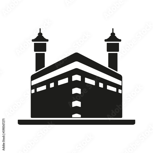 Holy place of Islam - Kaaba. Abstract Isolated vector illustration