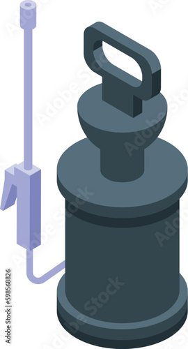 Garden pesticide sprayer icon isometric vector. Chemical pressure. Insect tool