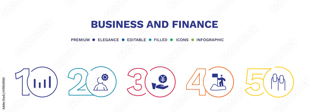 set of business and finance filled icons. business and finance filled icons with infographic template. flat icons such as bars graphic, man with solutions, yen coin on hands, man success, nails set of business and finance filled icons. business and finance filled icons with infographic template. flat icons such as bars graphic, man with solutions, yen coin on hands, man success, nails