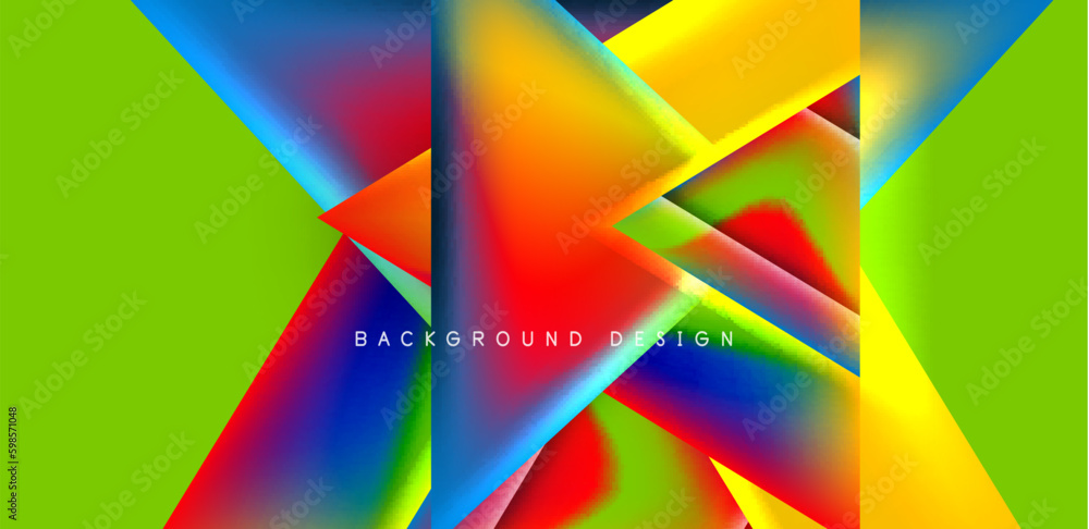 Abstract bakground with overlapping triangles and fluid gradients for covers, templates, flyers, placards, brochures, banners Abstract bakground with overlapping triangles and fluid gradients for covers, templates, flyers, placards, brochures, banners