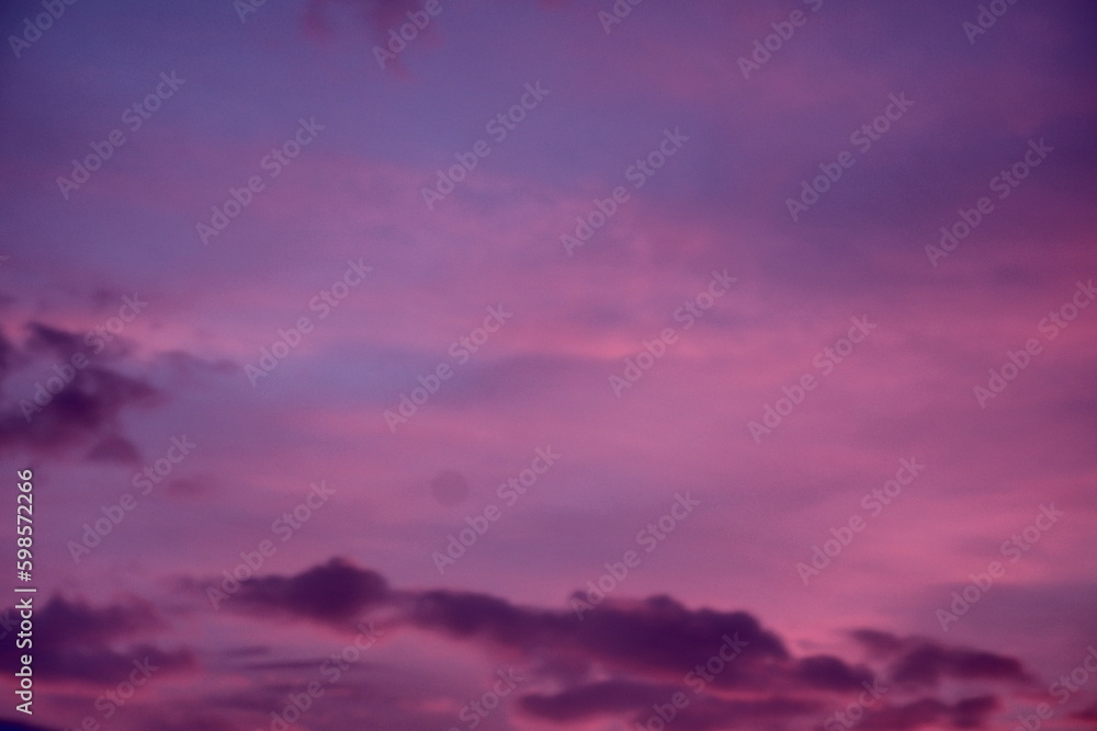 purple clouds in the sunset