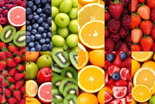 fruit backgrounds. generative AI