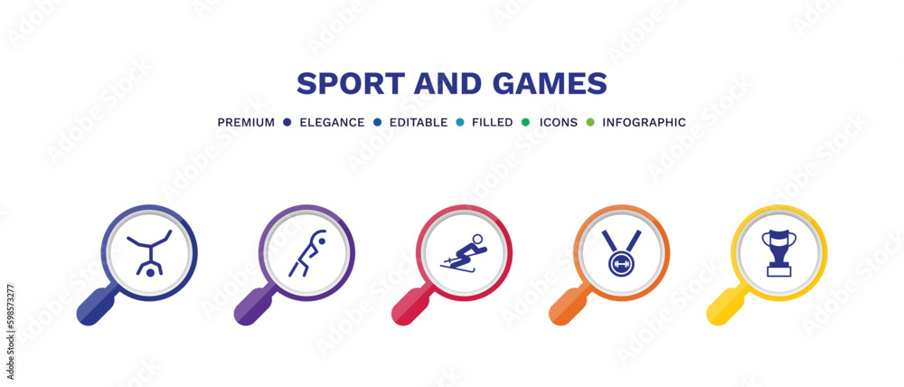 set of sport and games filled icons. sport and games filled icons with infographic template. flat icons such as capoeira, stretching, slalom, weight lifting medal, brazilian vector. set of sport and games filled icons. sport and games filled icons with infographic template. flat icons such as capoeira, stretching, slalom, weight lifting medal, brazilian vector.