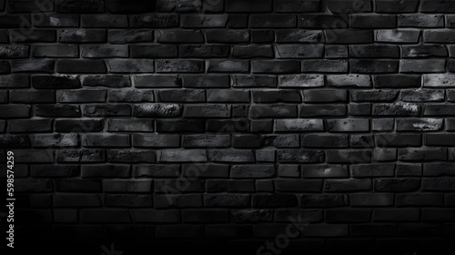 Fotografia brick wall background grunge black texture wallpaper