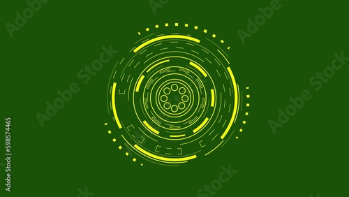 HUD Sci-fi Futuristic Display. Hologram Button. Modern cyberspace innovation. Virtual Reality Technology. 4K