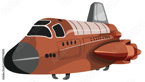 Space Shuttle Isolated on White Background