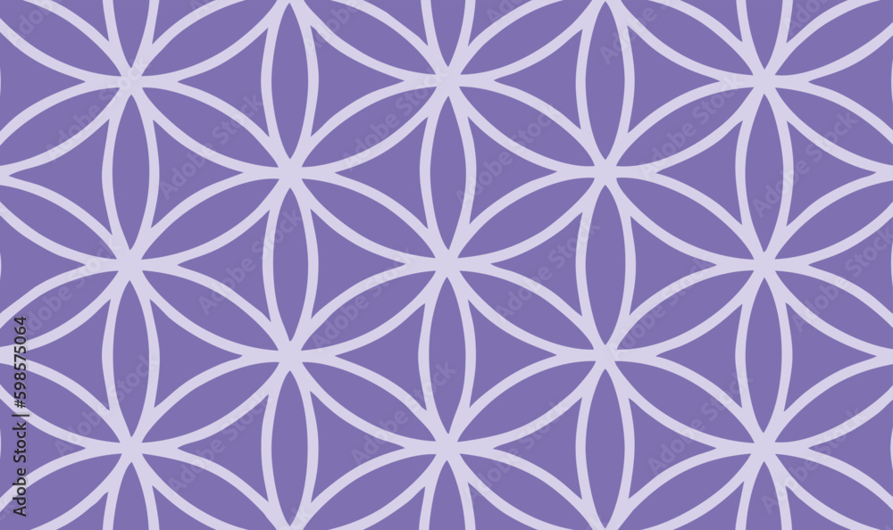 flower of life background vector spiritual symbol purple
