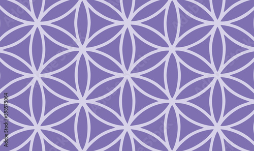 flower of life background vector spiritual symbol purple