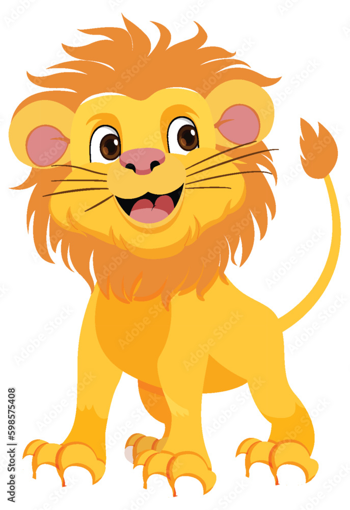 Cute lion cartoon character Cute lion cartoon character