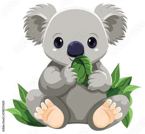 Cute koala cartoon character