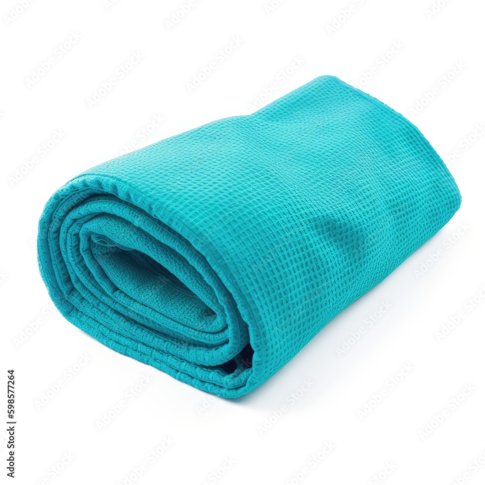Cooling towel for sports and exercise isolated on a white background, generative ai Cooling towel for sports and exercise isolated on a white background, generative ai