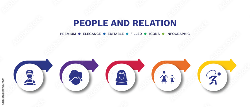 set of people and relation filled icons. people and relation filled icons with infographic template.flat icons such as technician, facial hair, arab woman, mother and daughter, burden vector. set of people and relation filled icons. people and relation filled icons with infographic template.flat icons such as technician, facial hair, arab woman, mother and daughter, burden vector.