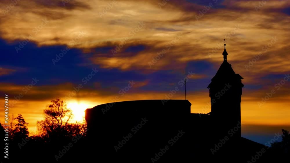 The Munot Castle of Schaffhausen in Sunrise in Switzerland. The Munot Castle of Schaffhausen in Sunrise in Switzerland.