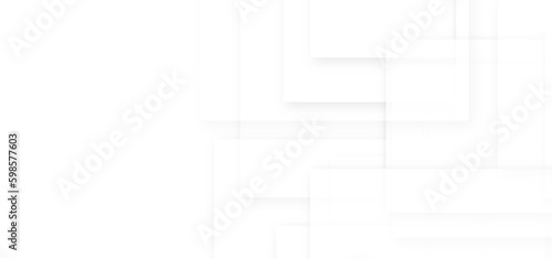 Gray and white geometric shape seamless architecture geometry tech abstract subtle background vector illustration. Abstract white and gray background with space for concept design technology.