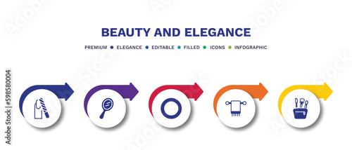 set of beauty and elegance filled icons. beauty and elegance filled icons with infographic template.flat icons such as nail file, hand mirror, 1642645100876100-56.eps,,,,,, folded towel, little
