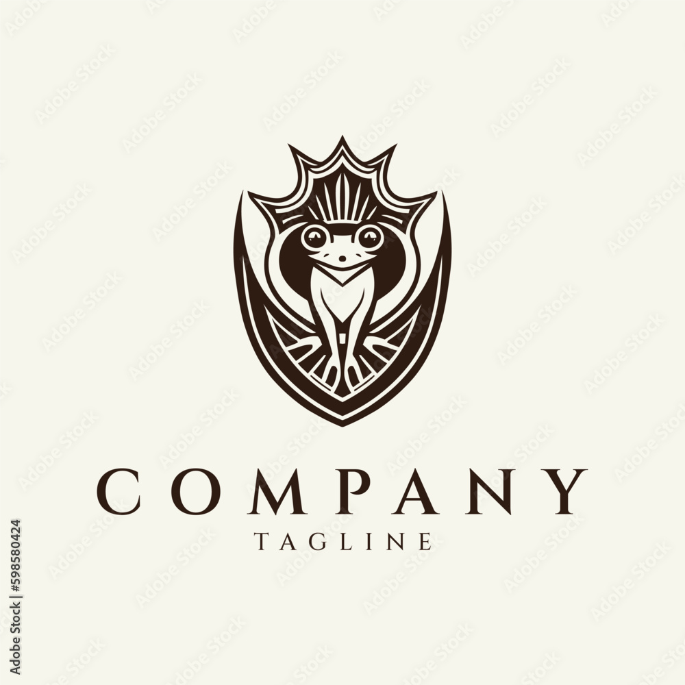 Frog logo design vector illustration