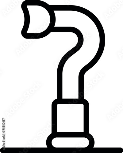 Claw crowbar icon outline vector. Bar tool. Hand steel