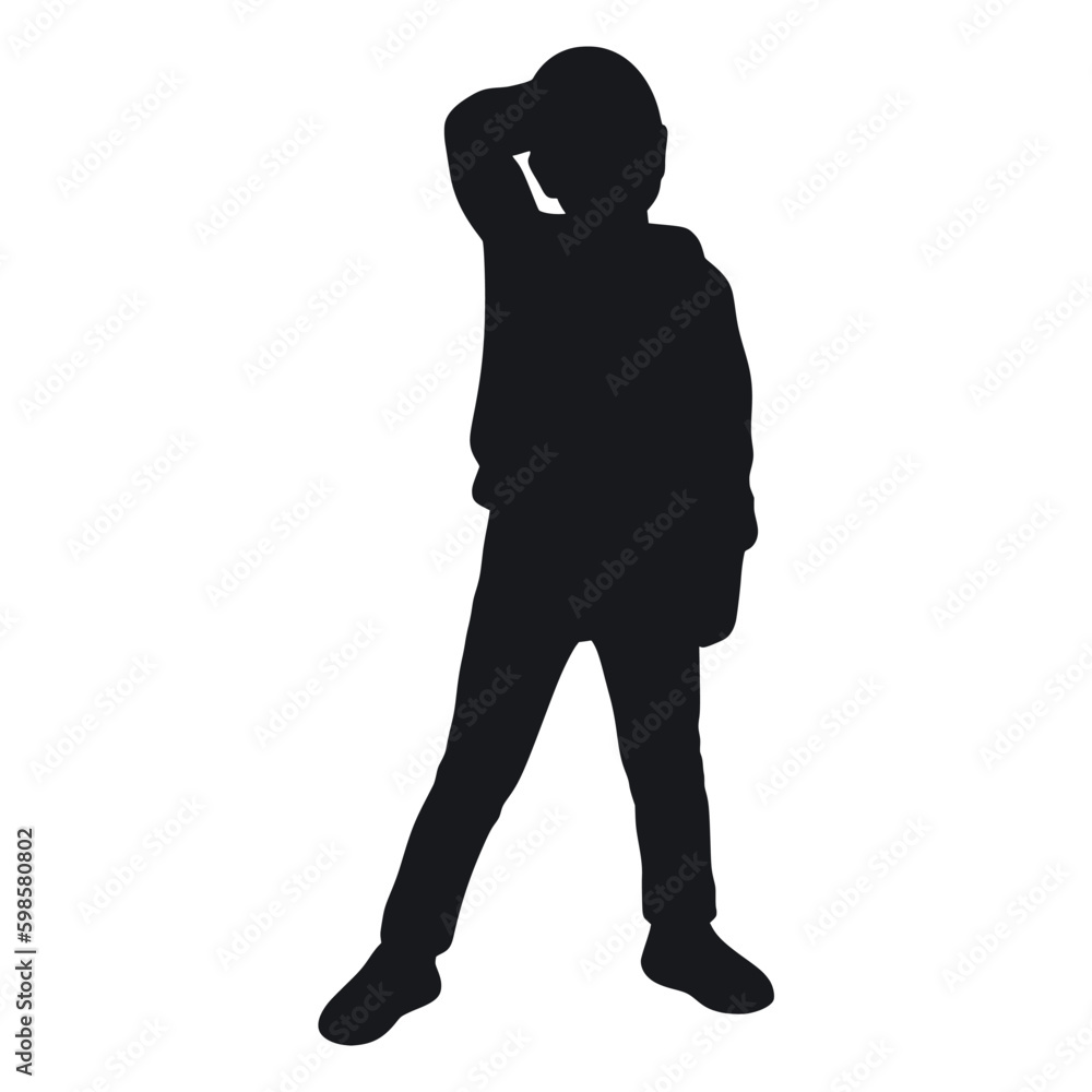 Abstract image of boy silhouette illustration