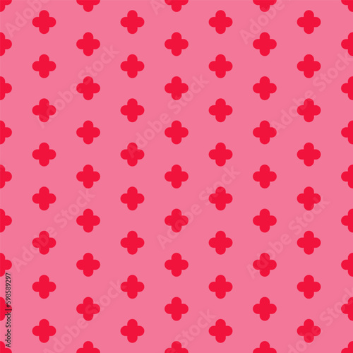 Pink seamless pattern with pink cross