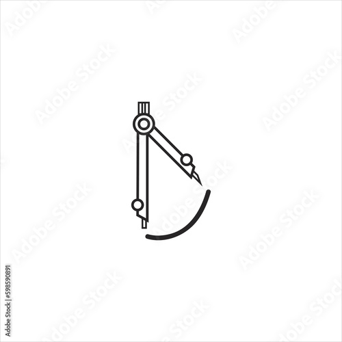 calipers icon. single icon isolated white background.EPS 10 For Website Mobile UI/UX