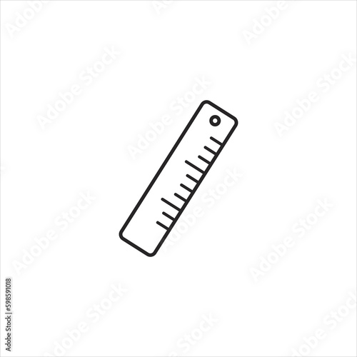 ruler icon. single icon isolated white background.EPS 10 For Website Mobile UI/UX