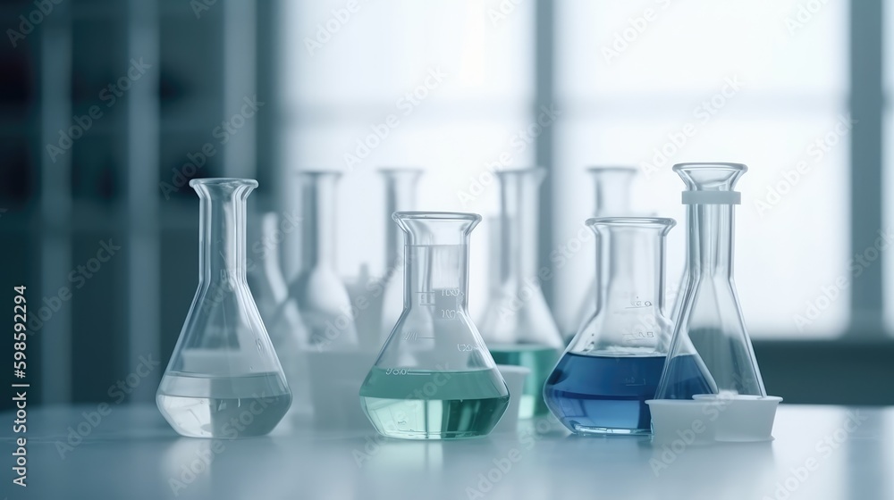 Laboratory with glassware Laboratory with glassware