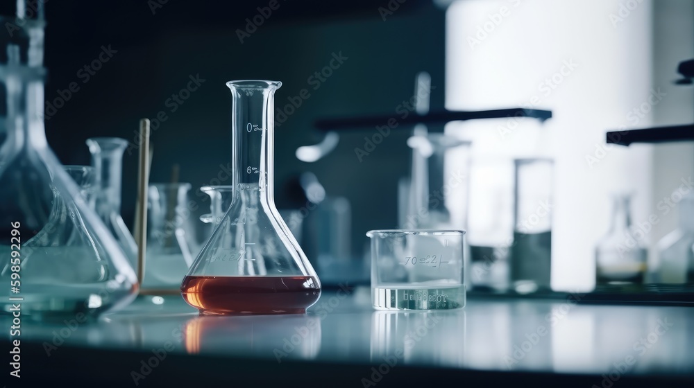 Laboratory with glassware Laboratory with glassware