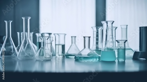 Laboratory with glassware