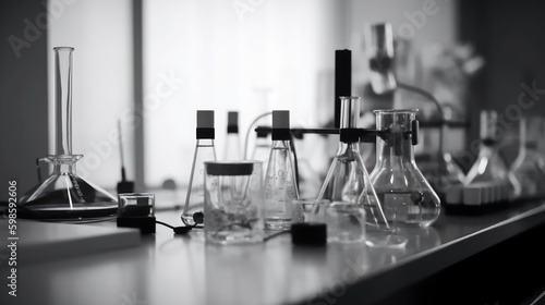 Laboratory with glassware
