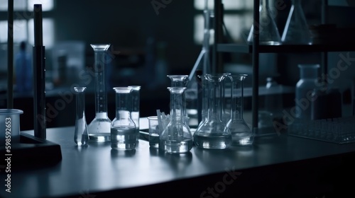 Laboratory with glassware
