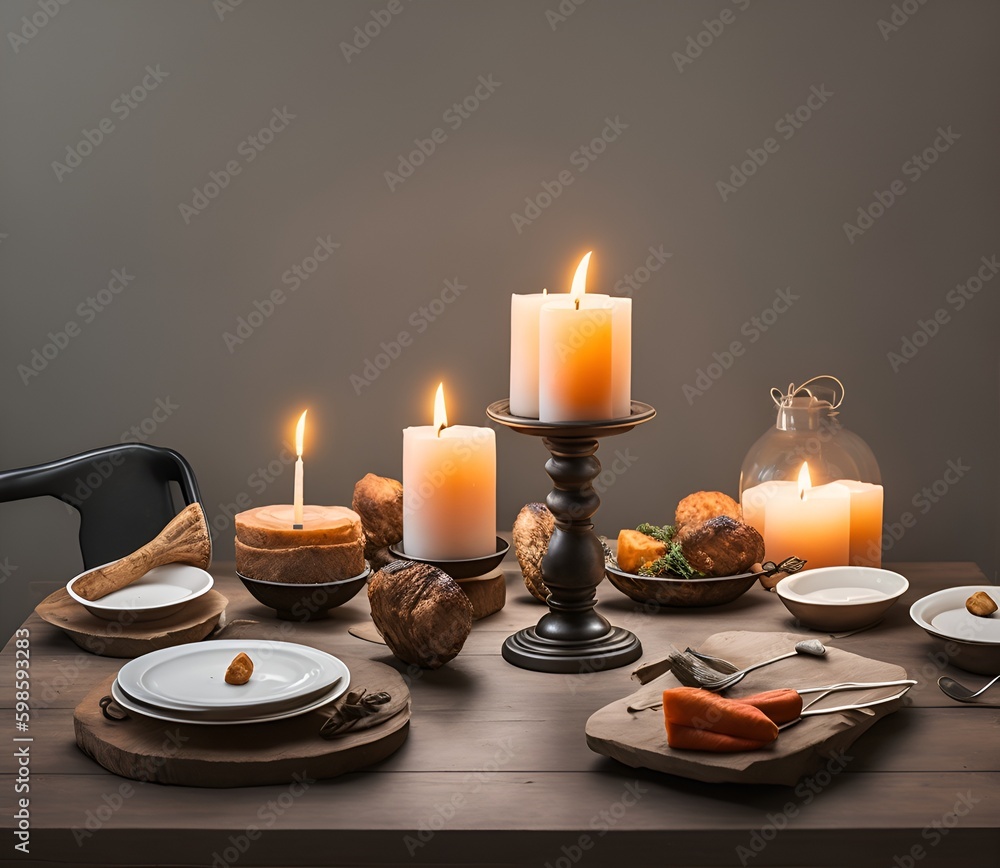 still life with candles and candle still life with candles and candle