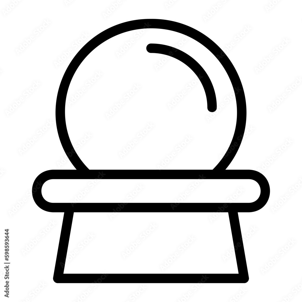 crystal ball line icon crystal ball line icon