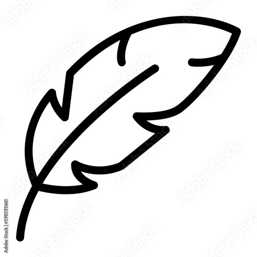 feather line icon