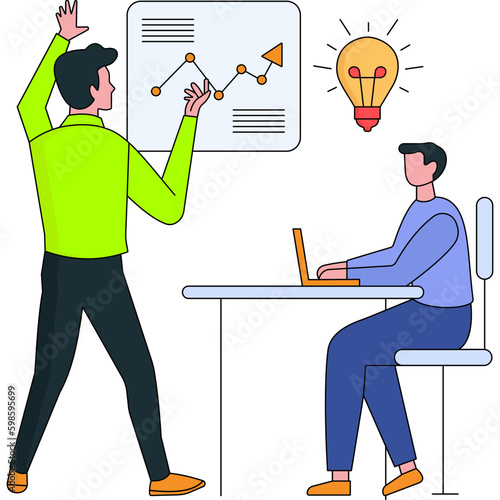 Online business meeting Illustration

