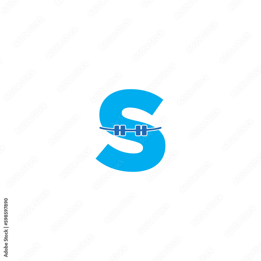 Letter S And Bracelet Teeth Logo Design 001 Letter S And Bracelet Teeth Logo Design 001
