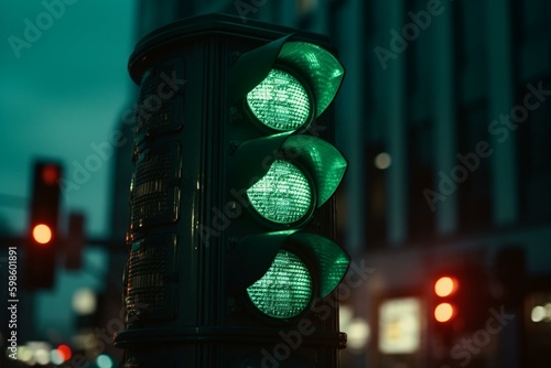 Traffic Light - Green. Generative AI