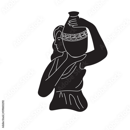 Minimal Aquarius constellation whiteba ckground.  Astrology sign Aquarius. Sign of the zodiac Aquarius. Vector illustration. 