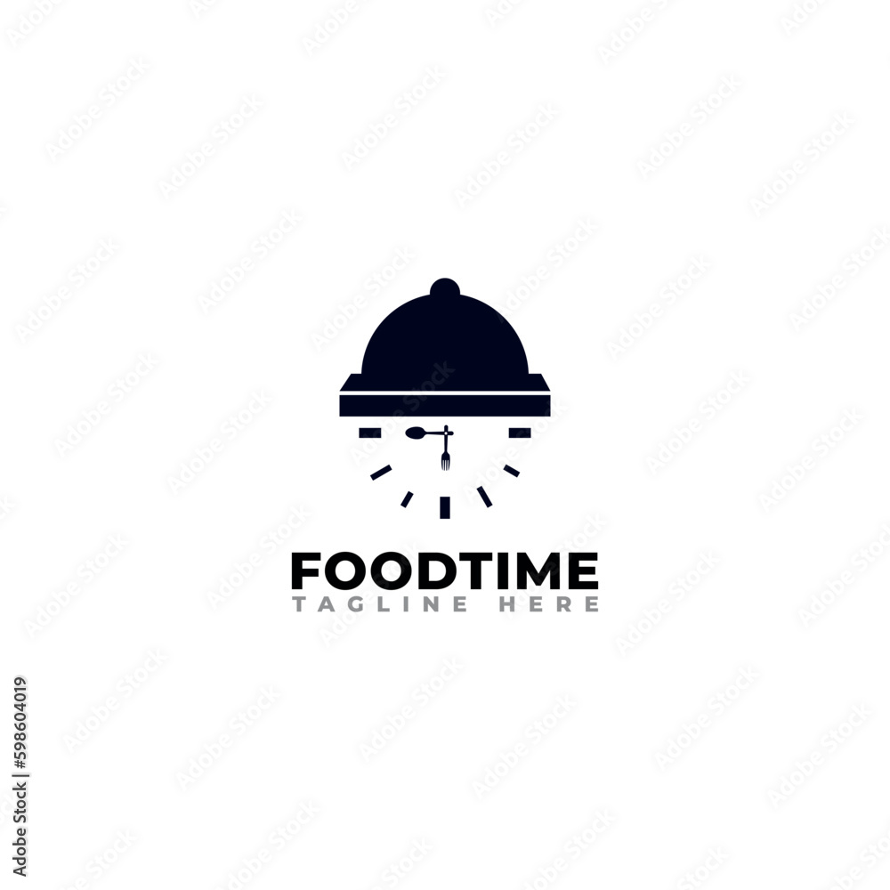 food time logo design template, vector illustration food time logo design template, vector illustration