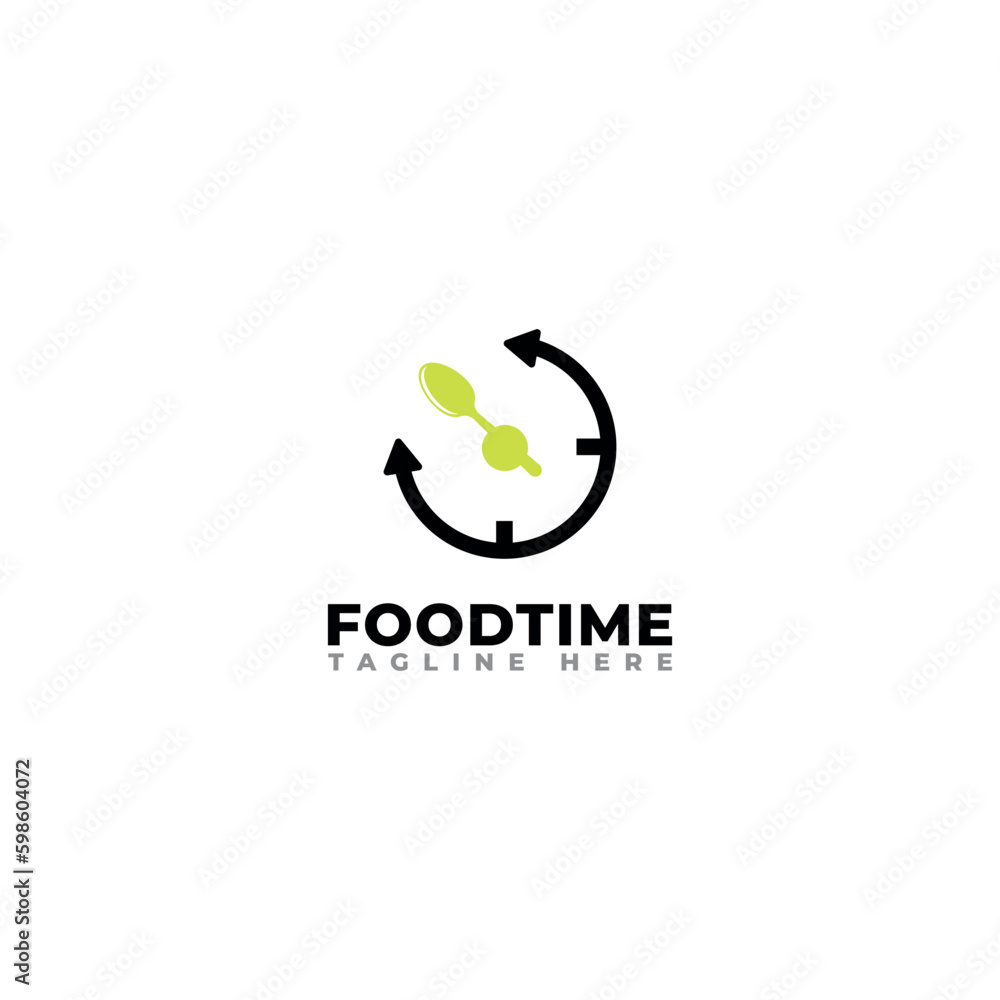 food time logo design template, vector illustration food time logo design template, vector illustration