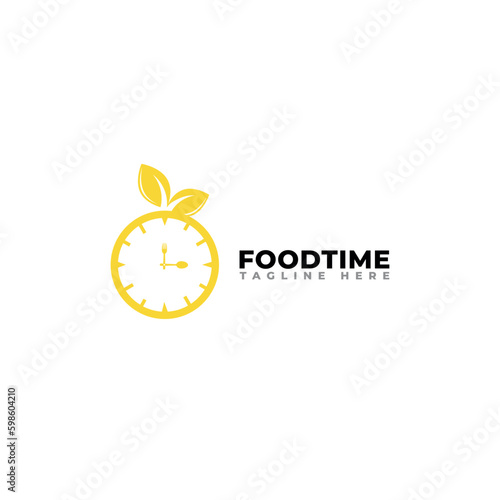 food time logo design template, vector illustration