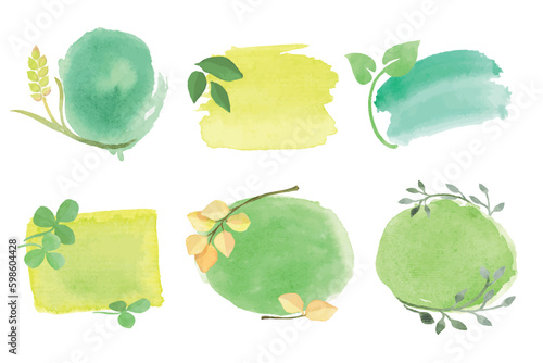 A set of ecological design backdrops