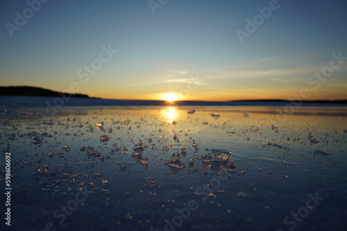 sunset on the beach