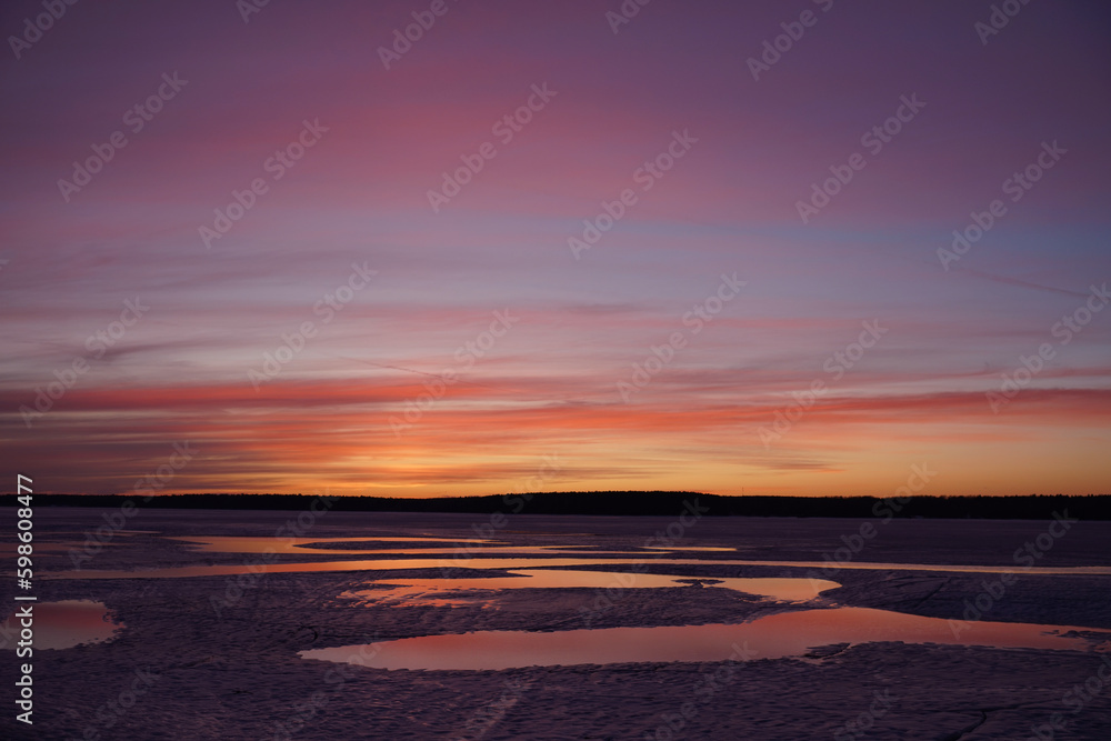 sunset at the beach