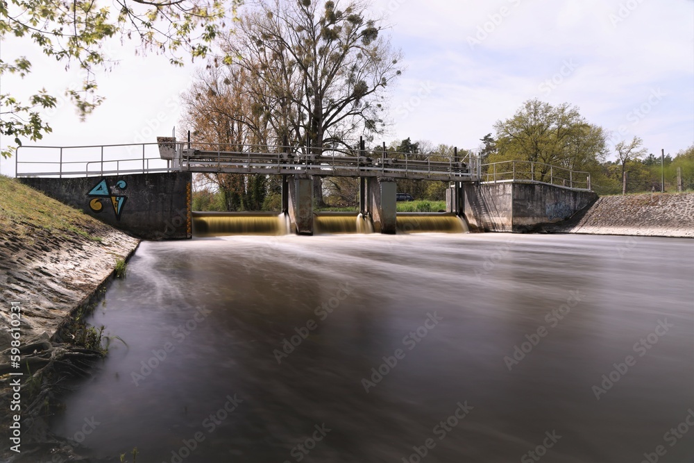 weir in the river