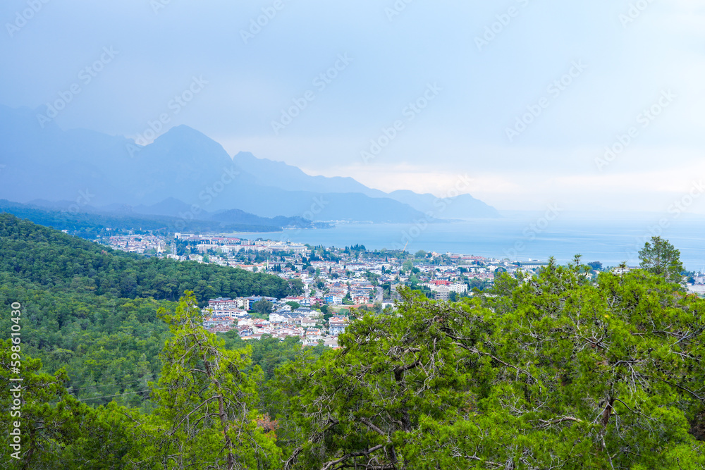 Obraz premium View of Kemer and the Taurus Mountains. Landscape in Turkey. 